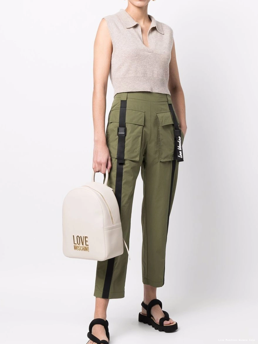 Affordable cotton-blend parachute Moschino flap-pockets Love Women trousers 0323